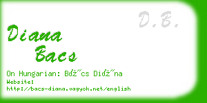 diana bacs business card